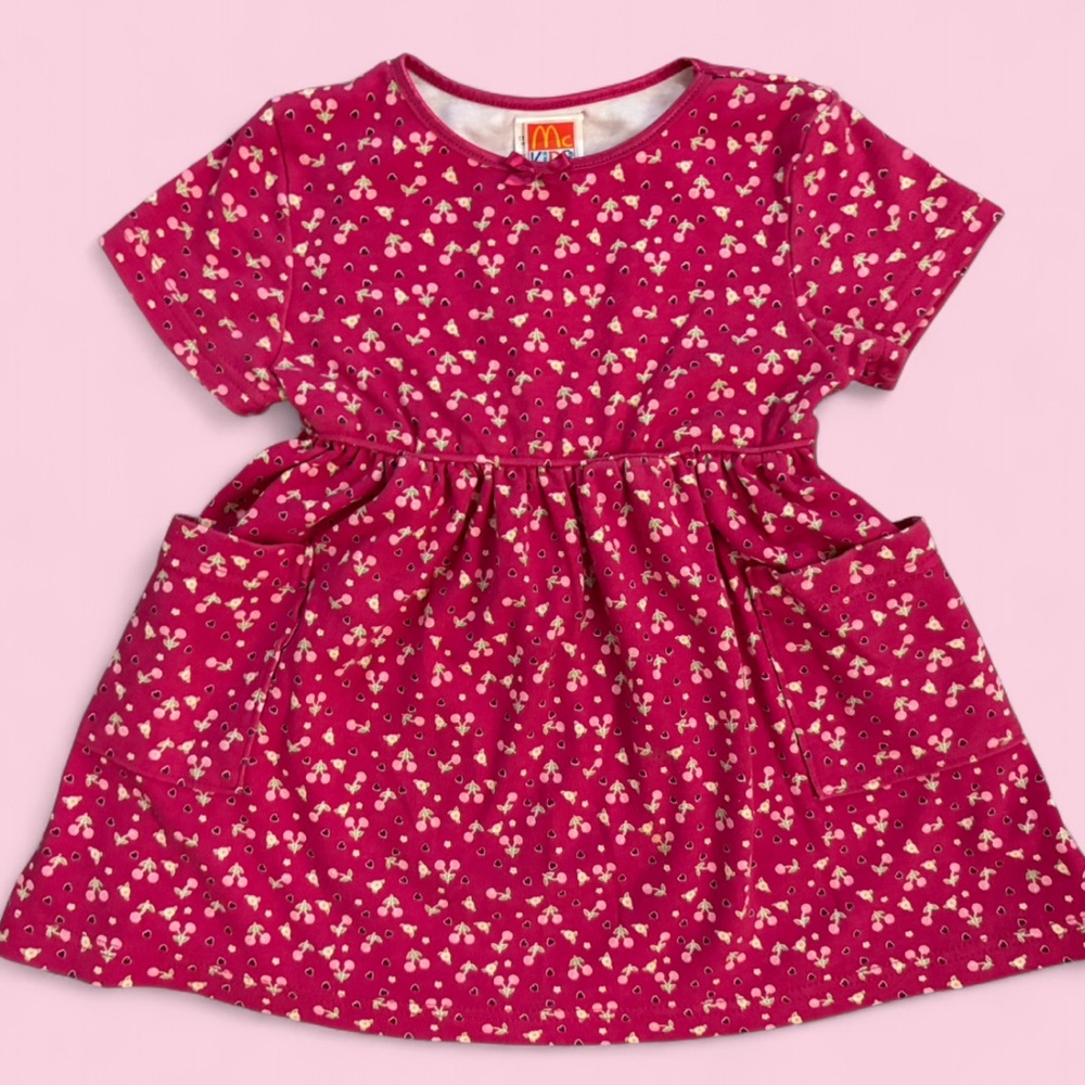 Vintage McKids by McDonald’s Cherry Print Dress • Size 3T • Made in USA